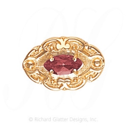 GS470 PT - 14 Karat Gold Pink Tourmaline Slide 